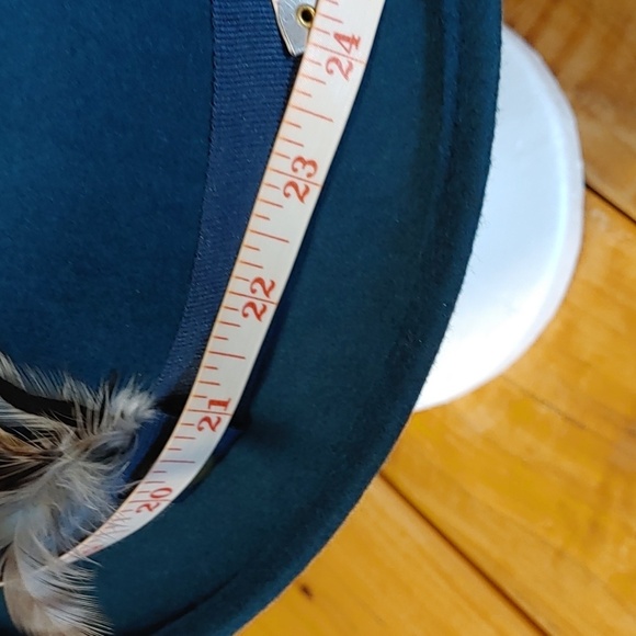 🌻Sandra Augelozzi Blue Wool Fedora - Picture 10 of 13